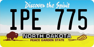 ND license plate IPE775