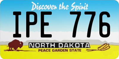 ND license plate IPE776