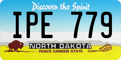 ND license plate IPE779