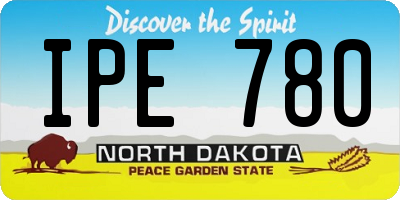 ND license plate IPE780