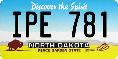 ND license plate IPE781