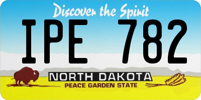 ND license plate IPE782