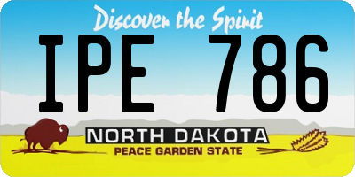ND license plate IPE786