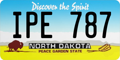 ND license plate IPE787