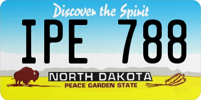 ND license plate IPE788