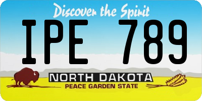 ND license plate IPE789