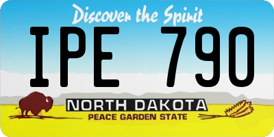 ND license plate IPE790