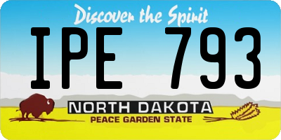 ND license plate IPE793