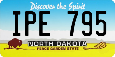 ND license plate IPE795