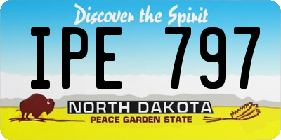 ND license plate IPE797
