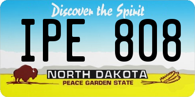 ND license plate IPE808