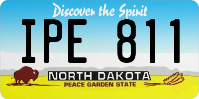 ND license plate IPE811