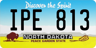 ND license plate IPE813