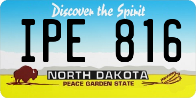 ND license plate IPE816