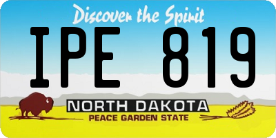 ND license plate IPE819