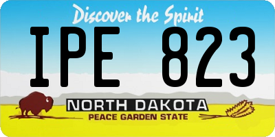 ND license plate IPE823