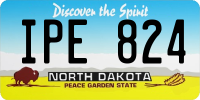 ND license plate IPE824