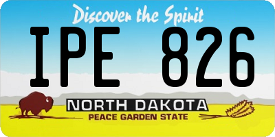 ND license plate IPE826