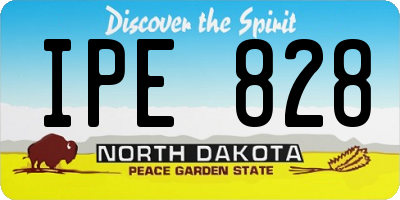 ND license plate IPE828