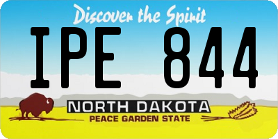 ND license plate IPE844