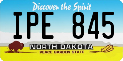ND license plate IPE845