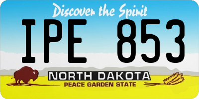 ND license plate IPE853