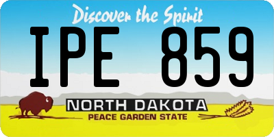 ND license plate IPE859