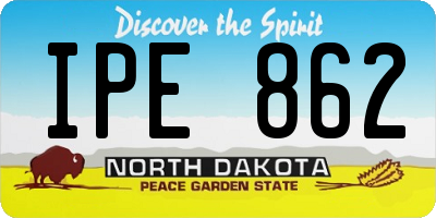 ND license plate IPE862