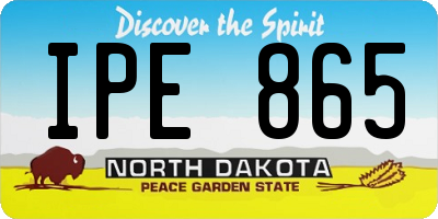 ND license plate IPE865