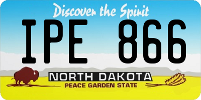 ND license plate IPE866