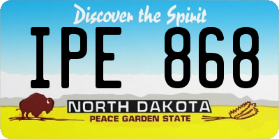 ND license plate IPE868