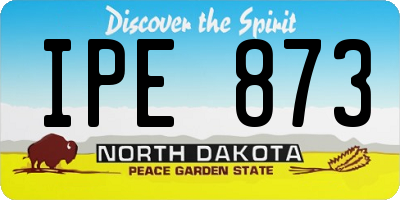 ND license plate IPE873