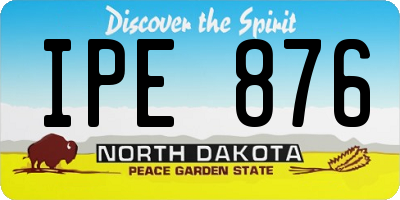 ND license plate IPE876