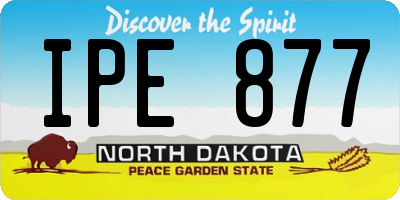 ND license plate IPE877