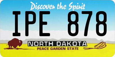 ND license plate IPE878