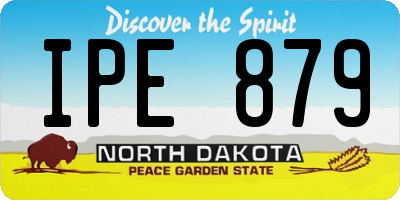 ND license plate IPE879