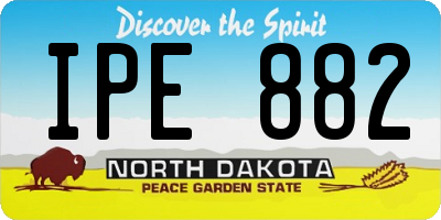 ND license plate IPE882