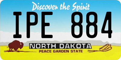 ND license plate IPE884