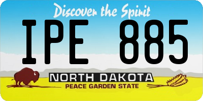 ND license plate IPE885