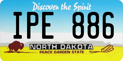 ND license plate IPE886