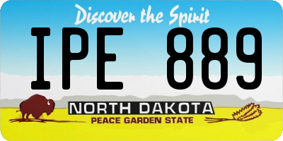 ND license plate IPE889