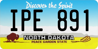 ND license plate IPE891