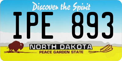 ND license plate IPE893
