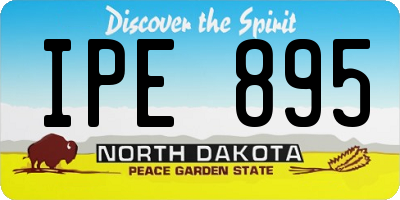 ND license plate IPE895