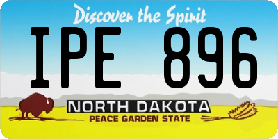 ND license plate IPE896