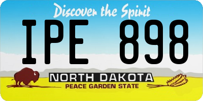 ND license plate IPE898