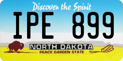 ND license plate IPE899
