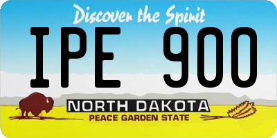 ND license plate IPE900
