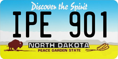 ND license plate IPE901