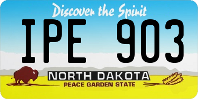 ND license plate IPE903